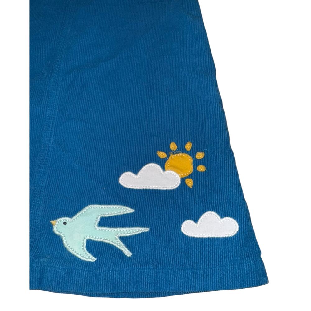 Frugi Rainbow Birds Overall Jumper Dress 5/6 Corduroy Organic Cotton Applique - Picture 3 of 8